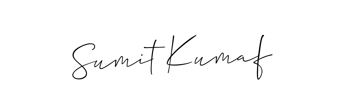 Make a short Sumit Kumaf signature style. Manage your documents anywhere anytime using Allison_Script. Create and add eSignatures, submit forms, share and send files easily. Sumit Kumaf signature style 2 images and pictures png