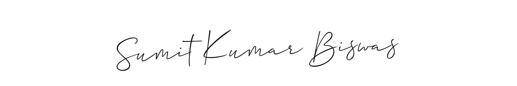 How to make Sumit Kumar Biswas name signature. Use Allison_Script style for creating short signs online. This is the latest handwritten sign. Sumit Kumar Biswas signature style 2 images and pictures png