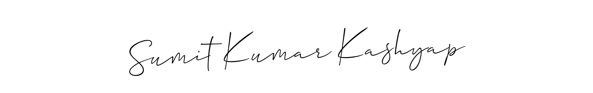 The best way (Allison_Script) to make a short signature is to pick only two or three words in your name. The name Sumit Kumar Kashyap include a total of six letters. For converting this name. Sumit Kumar Kashyap signature style 2 images and pictures png