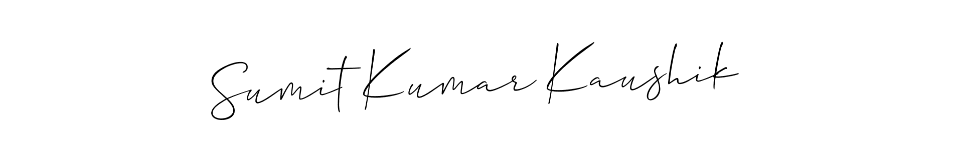 It looks lik you need a new signature style for name Sumit Kumar Kaushik. Design unique handwritten (Allison_Script) signature with our free signature maker in just a few clicks. Sumit Kumar Kaushik signature style 2 images and pictures png