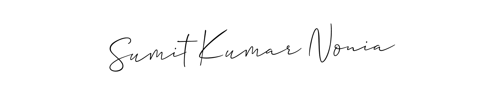 Sumit Kumar Nonia stylish signature style. Best Handwritten Sign (Allison_Script) for my name. Handwritten Signature Collection Ideas for my name Sumit Kumar Nonia. Sumit Kumar Nonia signature style 2 images and pictures png