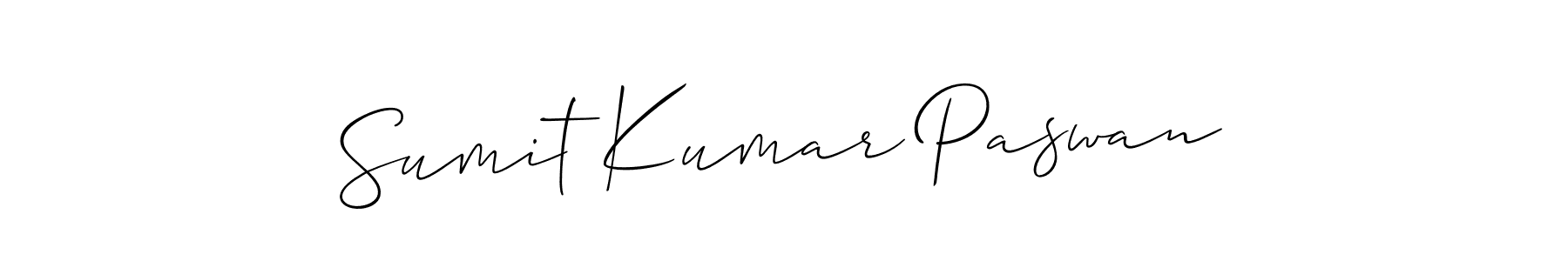 Also we have Sumit Kumar Paswan name is the best signature style. Create professional handwritten signature collection using Allison_Script autograph style. Sumit Kumar Paswan signature style 2 images and pictures png