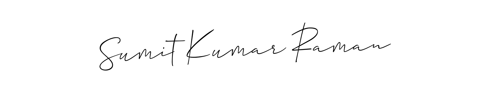 Make a short Sumit Kumar Raman signature style. Manage your documents anywhere anytime using Allison_Script. Create and add eSignatures, submit forms, share and send files easily. Sumit Kumar Raman signature style 2 images and pictures png