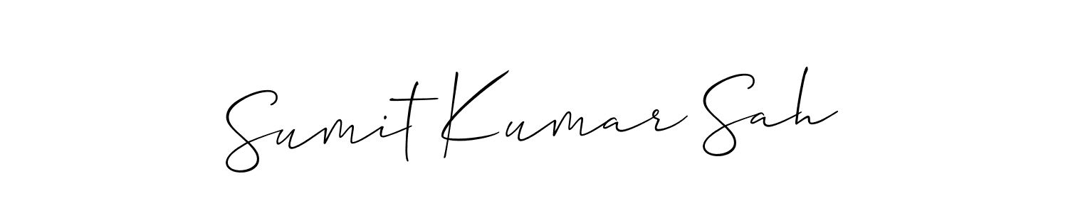 This is the best signature style for the Sumit Kumar Sah name. Also you like these signature font (Allison_Script). Mix name signature. Sumit Kumar Sah signature style 2 images and pictures png