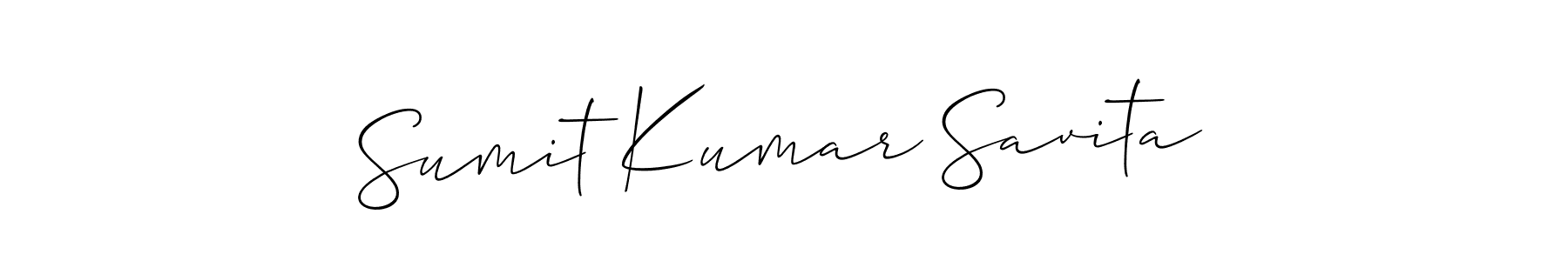 Allison_Script is a professional signature style that is perfect for those who want to add a touch of class to their signature. It is also a great choice for those who want to make their signature more unique. Get Sumit Kumar Savita name to fancy signature for free. Sumit Kumar Savita signature style 2 images and pictures png