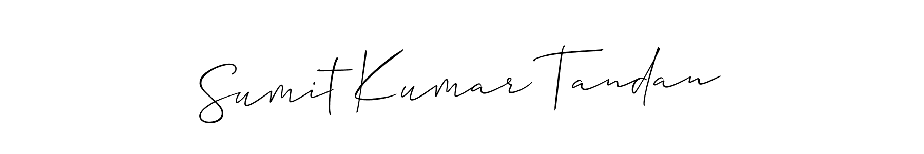 This is the best signature style for the Sumit Kumar Tandan name. Also you like these signature font (Allison_Script). Mix name signature. Sumit Kumar Tandan signature style 2 images and pictures png