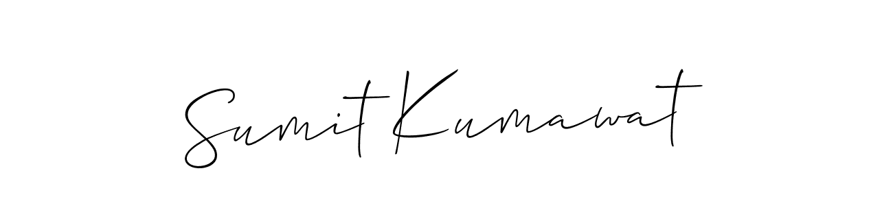 Make a short Sumit Kumawat signature style. Manage your documents anywhere anytime using Allison_Script. Create and add eSignatures, submit forms, share and send files easily. Sumit Kumawat signature style 2 images and pictures png
