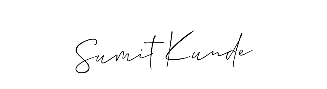 Sumit Kunde stylish signature style. Best Handwritten Sign (Allison_Script) for my name. Handwritten Signature Collection Ideas for my name Sumit Kunde. Sumit Kunde signature style 2 images and pictures png