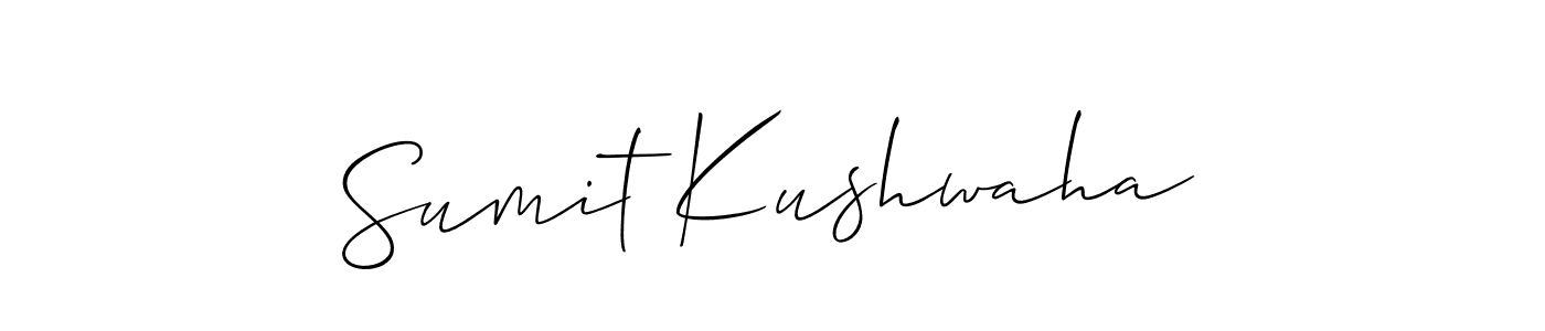 Sumit Kushwaha stylish signature style. Best Handwritten Sign (Allison_Script) for my name. Handwritten Signature Collection Ideas for my name Sumit Kushwaha. Sumit Kushwaha signature style 2 images and pictures png