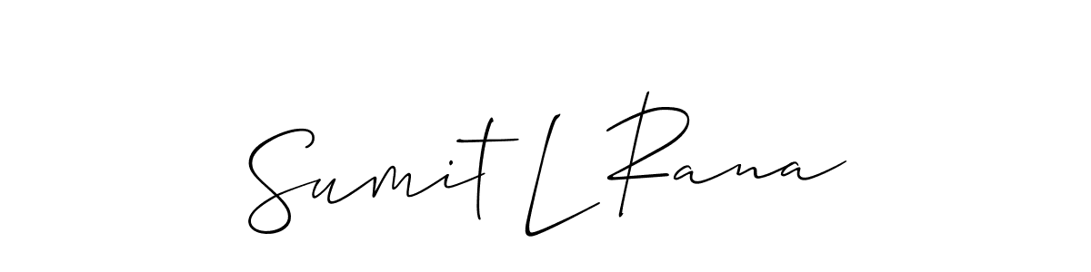 Similarly Allison_Script is the best handwritten signature design. Signature creator online .You can use it as an online autograph creator for name Sumit L Rana. Sumit L Rana signature style 2 images and pictures png