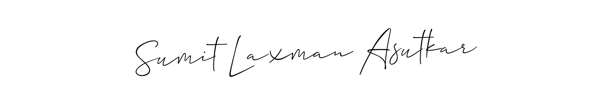 if you are searching for the best signature style for your name Sumit Laxman Asutkar. so please give up your signature search. here we have designed multiple signature styles  using Allison_Script. Sumit Laxman Asutkar signature style 2 images and pictures png