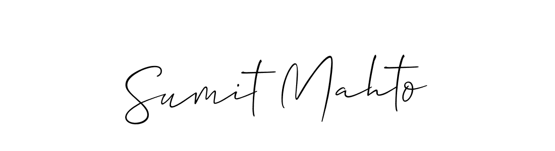Sumit Mahto stylish signature style. Best Handwritten Sign (Allison_Script) for my name. Handwritten Signature Collection Ideas for my name Sumit Mahto. Sumit Mahto signature style 2 images and pictures png