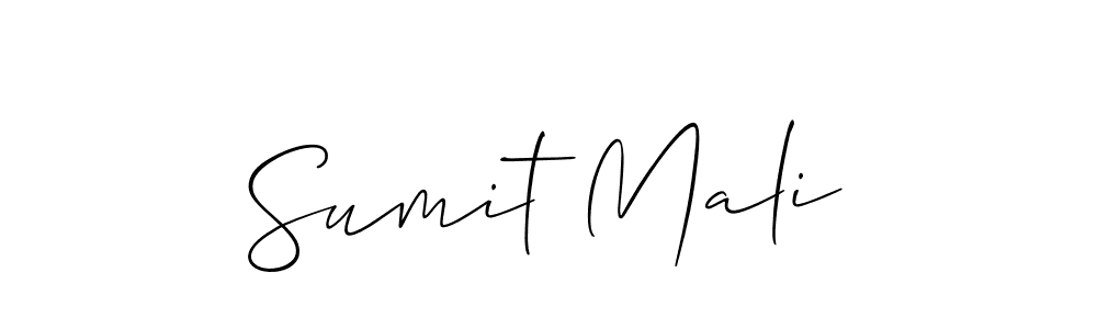 Create a beautiful signature design for name Sumit Mali. With this signature (Allison_Script) fonts, you can make a handwritten signature for free. Sumit Mali signature style 2 images and pictures png