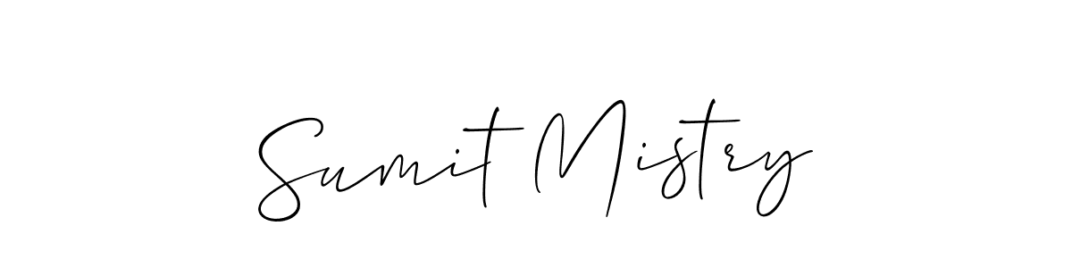 Make a beautiful signature design for name Sumit Mistry. With this signature (Allison_Script) style, you can create a handwritten signature for free. Sumit Mistry signature style 2 images and pictures png