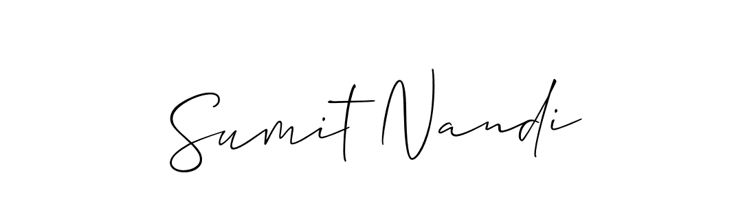 Design your own signature with our free online signature maker. With this signature software, you can create a handwritten (Allison_Script) signature for name Sumit Nandi. Sumit Nandi signature style 2 images and pictures png
