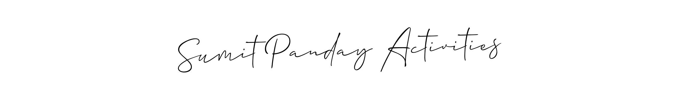 Create a beautiful signature design for name Sumit Panday Activities. With this signature (Allison_Script) fonts, you can make a handwritten signature for free. Sumit Panday Activities signature style 2 images and pictures png
