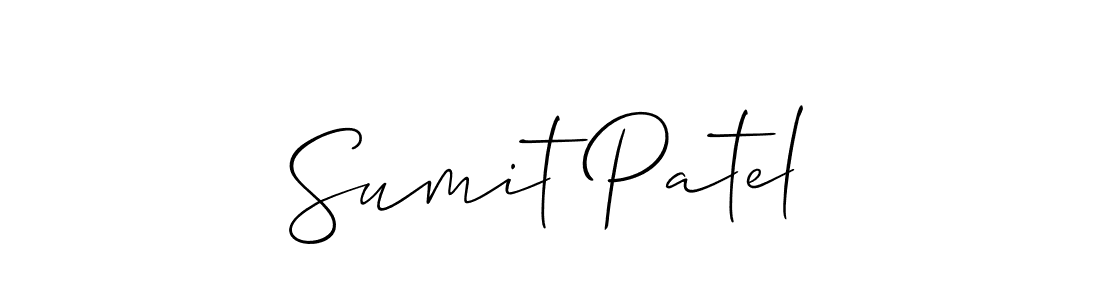 It looks lik you need a new signature style for name Sumit Patel. Design unique handwritten (Allison_Script) signature with our free signature maker in just a few clicks. Sumit Patel signature style 2 images and pictures png