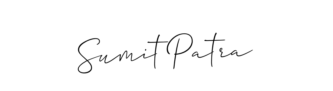 Create a beautiful signature design for name Sumit Patra. With this signature (Allison_Script) fonts, you can make a handwritten signature for free. Sumit Patra signature style 2 images and pictures png