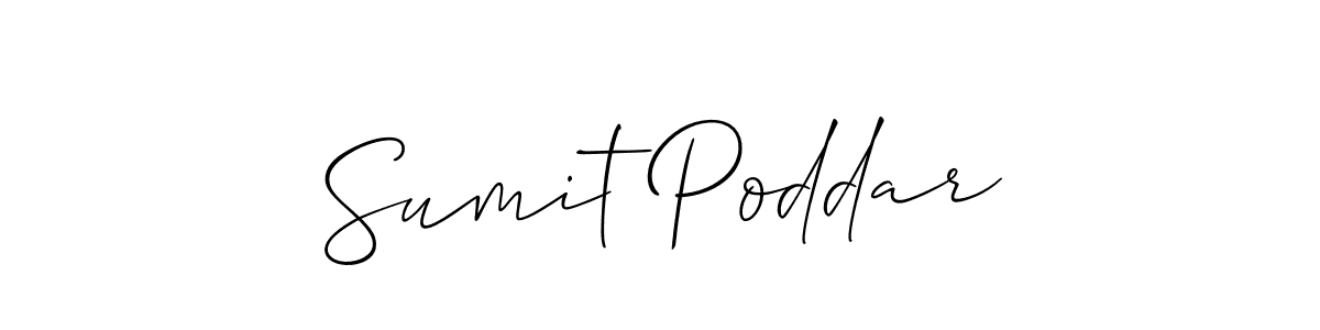 Use a signature maker to create a handwritten signature online. With this signature software, you can design (Allison_Script) your own signature for name Sumit Poddar. Sumit Poddar signature style 2 images and pictures png