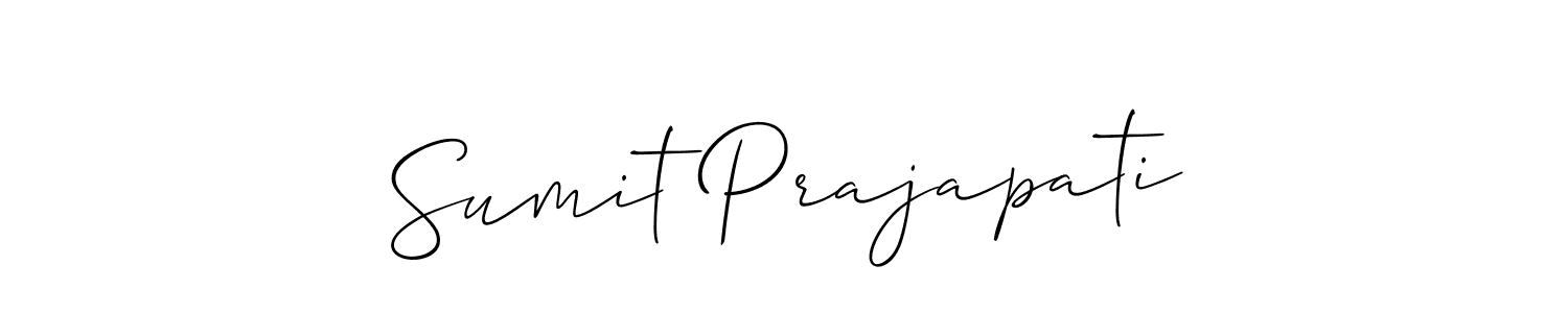 Design your own signature with our free online signature maker. With this signature software, you can create a handwritten (Allison_Script) signature for name Sumit Prajapati. Sumit Prajapati signature style 2 images and pictures png