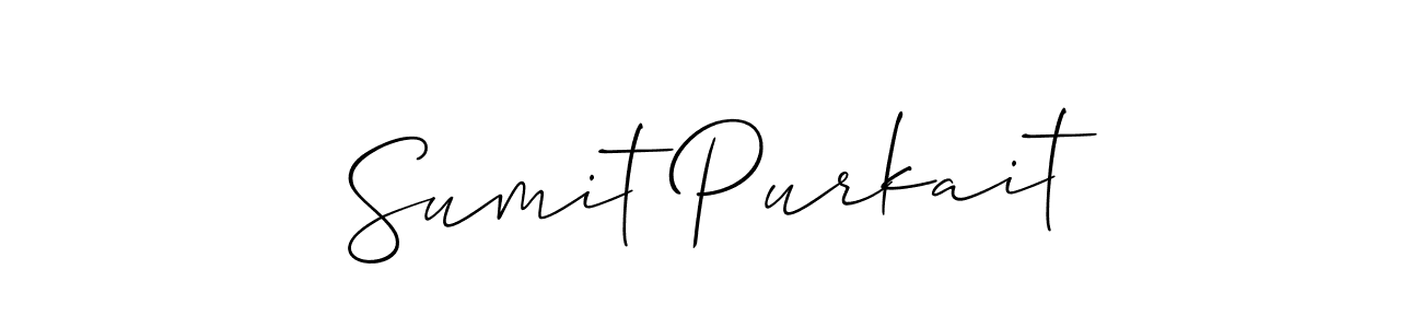 Sumit Purkait stylish signature style. Best Handwritten Sign (Allison_Script) for my name. Handwritten Signature Collection Ideas for my name Sumit Purkait. Sumit Purkait signature style 2 images and pictures png