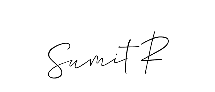 Create a beautiful signature design for name Sumit R. With this signature (Allison_Script) fonts, you can make a handwritten signature for free. Sumit R signature style 2 images and pictures png