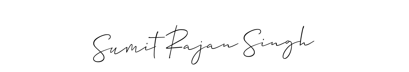 This is the best signature style for the Sumit Rajan Singh name. Also you like these signature font (Allison_Script). Mix name signature. Sumit Rajan Singh signature style 2 images and pictures png