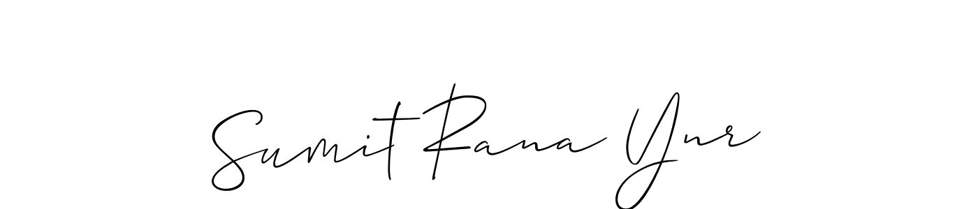 Use a signature maker to create a handwritten signature online. With this signature software, you can design (Allison_Script) your own signature for name Sumit Rana Ynr. Sumit Rana Ynr signature style 2 images and pictures png