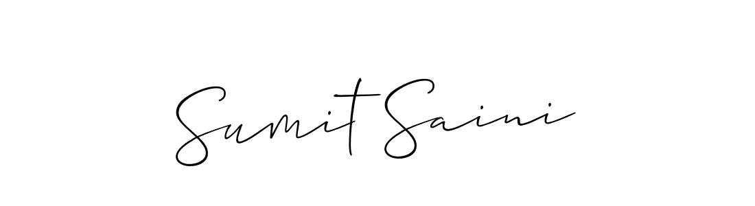 You should practise on your own different ways (Allison_Script) to write your name (Sumit Saini) in signature. don't let someone else do it for you. Sumit Saini signature style 2 images and pictures png