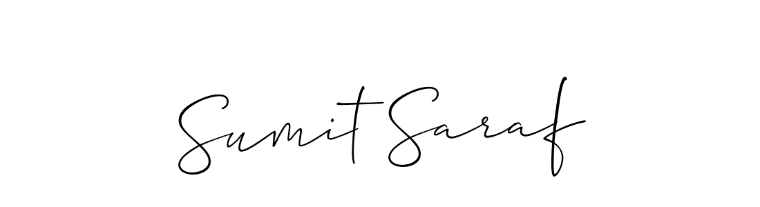 Also we have Sumit Saraf name is the best signature style. Create professional handwritten signature collection using Allison_Script autograph style. Sumit Saraf signature style 2 images and pictures png