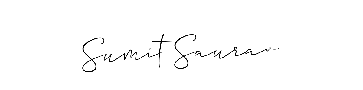 This is the best signature style for the Sumit Saurav name. Also you like these signature font (Allison_Script). Mix name signature. Sumit Saurav signature style 2 images and pictures png