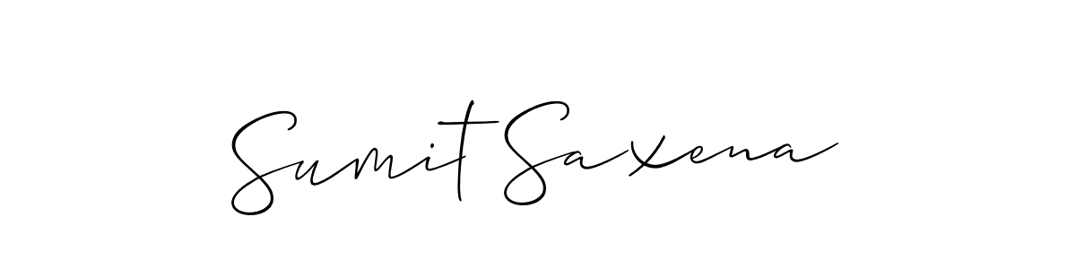 How to make Sumit Saxena signature? Allison_Script is a professional autograph style. Create handwritten signature for Sumit Saxena name. Sumit Saxena signature style 2 images and pictures png