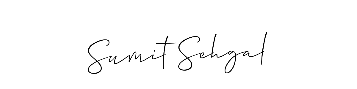 Make a beautiful signature design for name Sumit Sehgal. With this signature (Allison_Script) style, you can create a handwritten signature for free. Sumit Sehgal signature style 2 images and pictures png