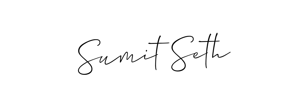 It looks lik you need a new signature style for name Sumit Seth. Design unique handwritten (Allison_Script) signature with our free signature maker in just a few clicks. Sumit Seth signature style 2 images and pictures png