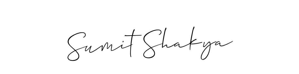 Make a beautiful signature design for name Sumit Shakya. With this signature (Allison_Script) style, you can create a handwritten signature for free. Sumit Shakya signature style 2 images and pictures png