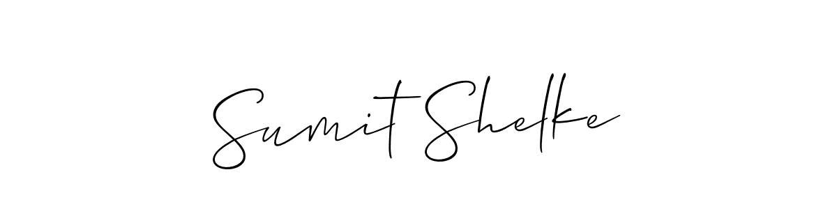 Design your own signature with our free online signature maker. With this signature software, you can create a handwritten (Allison_Script) signature for name Sumit Shelke. Sumit Shelke signature style 2 images and pictures png