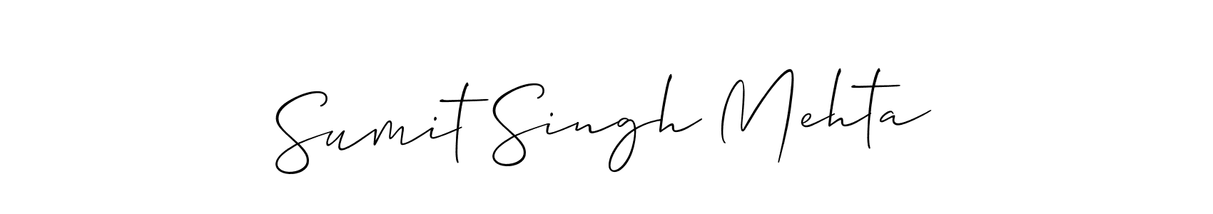 How to make Sumit Singh Mehta signature? Allison_Script is a professional autograph style. Create handwritten signature for Sumit Singh Mehta name. Sumit Singh Mehta signature style 2 images and pictures png