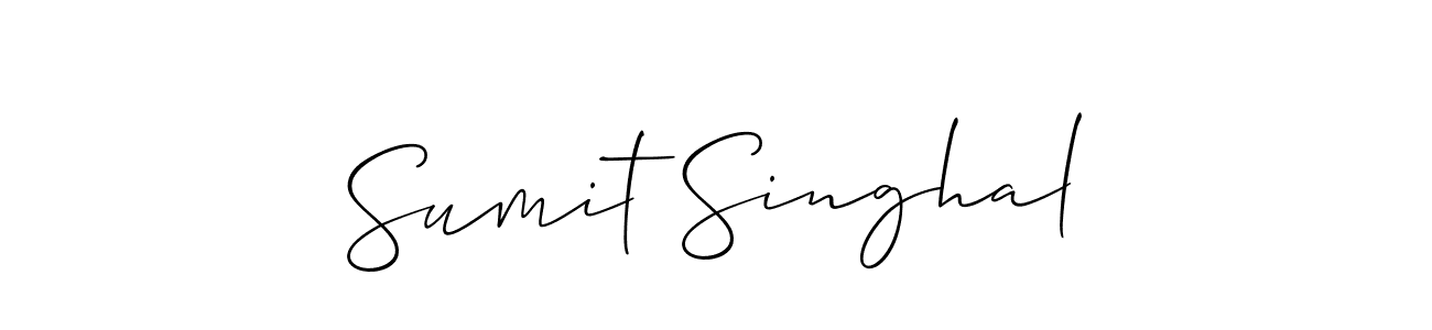 Design your own signature with our free online signature maker. With this signature software, you can create a handwritten (Allison_Script) signature for name Sumit Singhal. Sumit Singhal signature style 2 images and pictures png