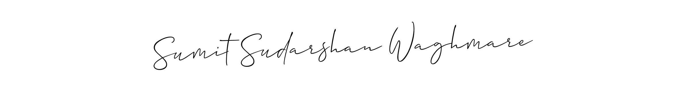 The best way (Allison_Script) to make a short signature is to pick only two or three words in your name. The name Sumit Sudarshan Waghmare include a total of six letters. For converting this name. Sumit Sudarshan Waghmare signature style 2 images and pictures png