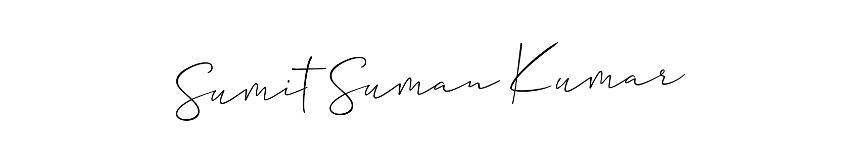 Similarly Allison_Script is the best handwritten signature design. Signature creator online .You can use it as an online autograph creator for name Sumit Suman Kumar. Sumit Suman Kumar signature style 2 images and pictures png