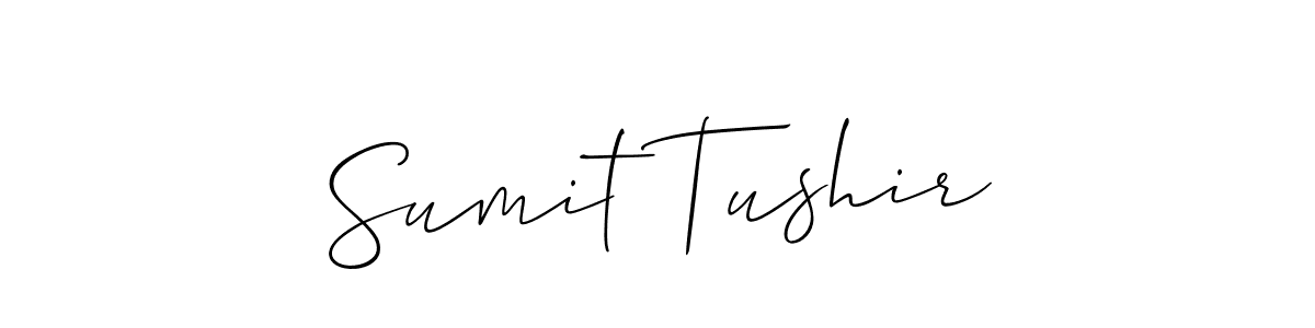 Make a beautiful signature design for name Sumit Tushir. With this signature (Allison_Script) style, you can create a handwritten signature for free. Sumit Tushir signature style 2 images and pictures png