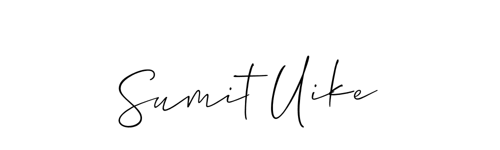 How to make Sumit Uike name signature. Use Allison_Script style for creating short signs online. This is the latest handwritten sign. Sumit Uike signature style 2 images and pictures png