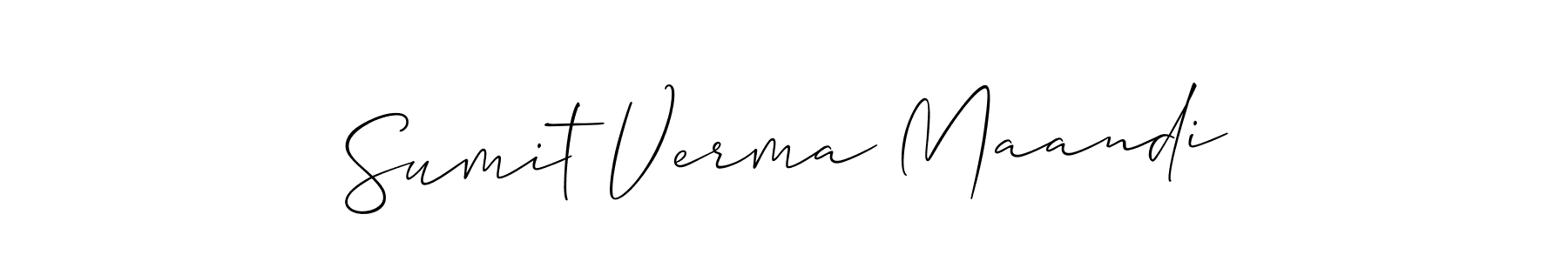 Allison_Script is a professional signature style that is perfect for those who want to add a touch of class to their signature. It is also a great choice for those who want to make their signature more unique. Get Sumit Verma Maandi name to fancy signature for free. Sumit Verma Maandi signature style 2 images and pictures png