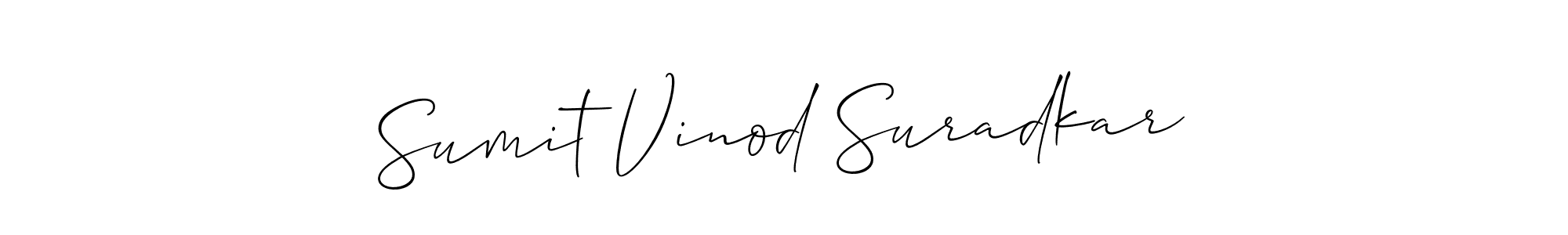 Sumit Vinod Suradkar stylish signature style. Best Handwritten Sign (Allison_Script) for my name. Handwritten Signature Collection Ideas for my name Sumit Vinod Suradkar. Sumit Vinod Suradkar signature style 2 images and pictures png