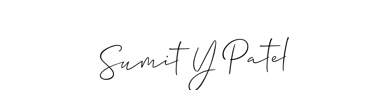 Sumit Y Patel stylish signature style. Best Handwritten Sign (Allison_Script) for my name. Handwritten Signature Collection Ideas for my name Sumit Y Patel. Sumit Y Patel signature style 2 images and pictures png