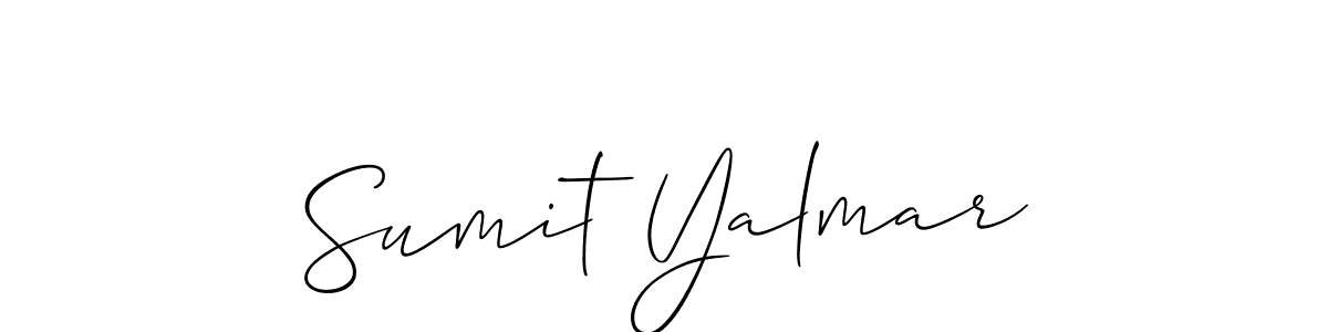 The best way (Allison_Script) to make a short signature is to pick only two or three words in your name. The name Sumit Yalmar include a total of six letters. For converting this name. Sumit Yalmar signature style 2 images and pictures png
