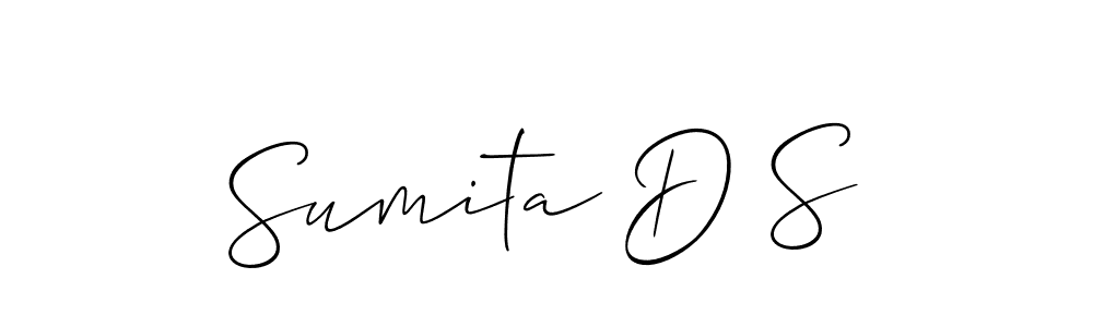 Make a beautiful signature design for name Sumita D S. With this signature (Allison_Script) style, you can create a handwritten signature for free. Sumita D S signature style 2 images and pictures png