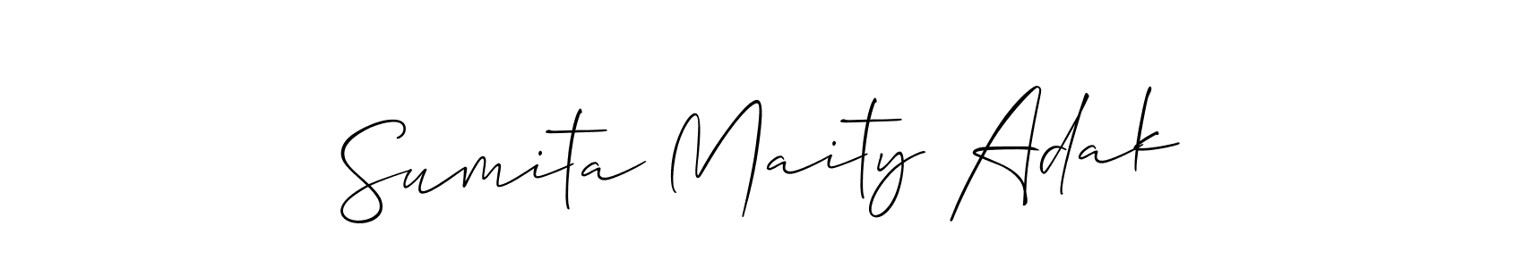 Create a beautiful signature design for name Sumita Maity Adak. With this signature (Allison_Script) fonts, you can make a handwritten signature for free. Sumita Maity Adak signature style 2 images and pictures png