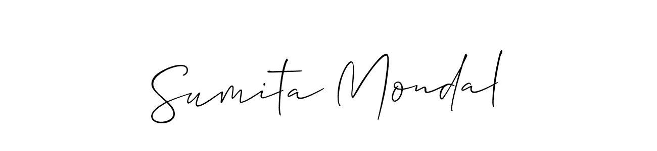 Create a beautiful signature design for name Sumita Mondal. With this signature (Allison_Script) fonts, you can make a handwritten signature for free. Sumita Mondal signature style 2 images and pictures png