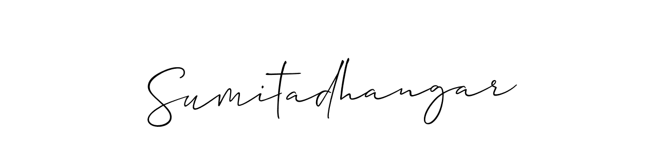 You should practise on your own different ways (Allison_Script) to write your name (Sumitadhangar) in signature. don't let someone else do it for you. Sumitadhangar signature style 2 images and pictures png